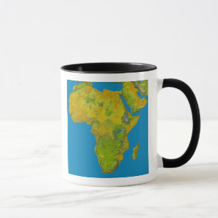 Caneca Visão topográfica da África