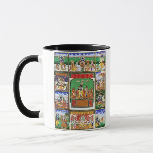 Caneca Vishnu no centro de seus dez avatars, Jaipur, R (Esquerda)