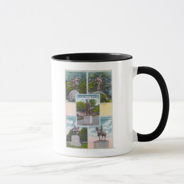Caneca Visões de Estatutos em Parques da Cidade de Portla (Direita)