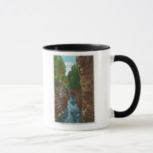 Caneca Vista abaixo da falha de Ausable da caverna de