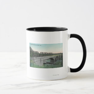 Caneca Vista aérea da angra BridgeWinters de Putah, CA
