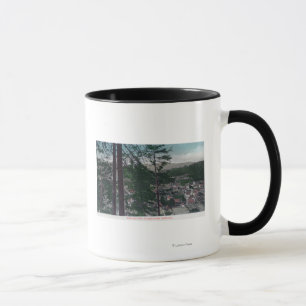 Caneca Vista aérea da cidade de Guerneville, CA