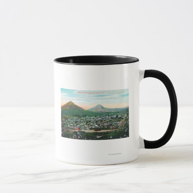 Caneca Vista aérea da cidade de San Luis Obispo, CA (Direita)