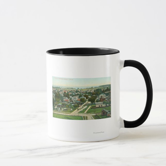 Caneca Vista aérea da cidade de Santa Cruz, CA (Direita)