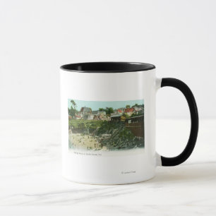 Caneca Vista aérea da praia de banho