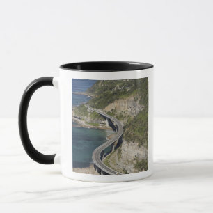 Caneca Vista aérea da Sea Cliff Bridge perto de Wollongon