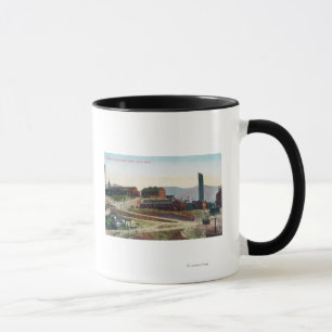 Caneca Vista aérea das minas de Anaconda e Neversweat