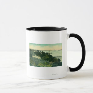 Caneca Vista aérea de Antioch e de Rio San Joaquin