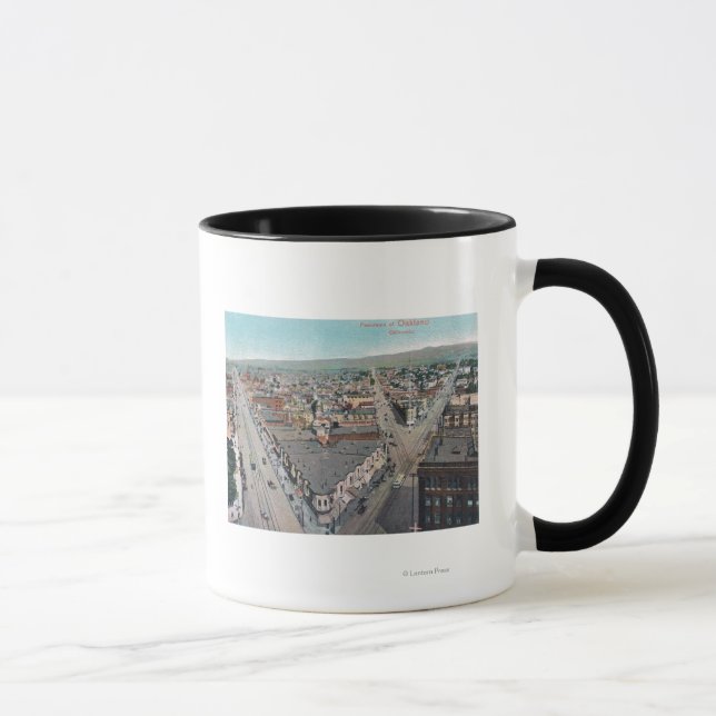 Caneca Vista aérea de CityOakland, CA (Direita)