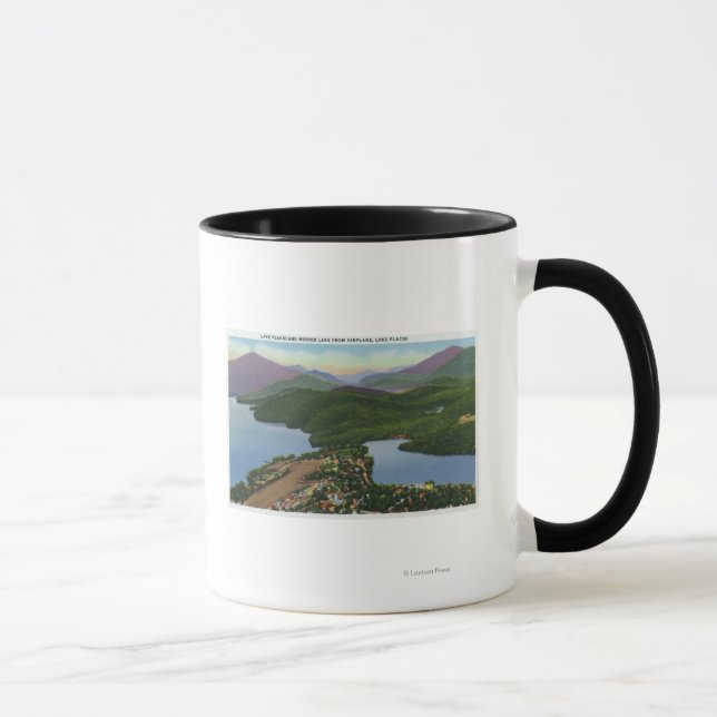 Caneca Vista aérea de Lagos Plácido e Espelho (Direita)