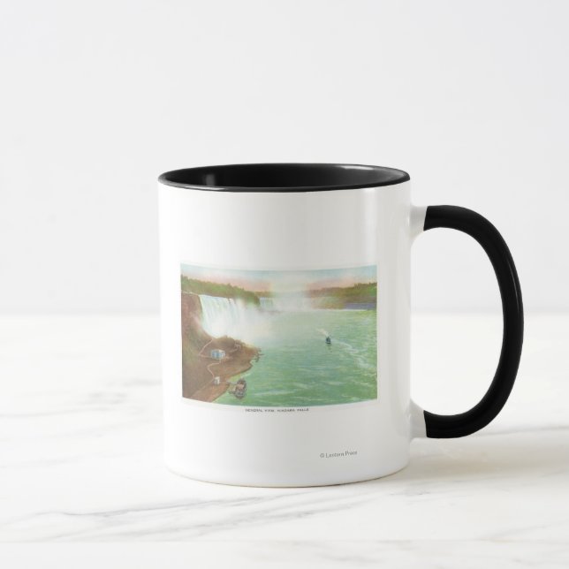 Caneca Vista aérea de quedas inteiras de Niágara (Direita)
