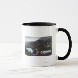 Caneca Vista aérea do LakesMidlake azul, CA