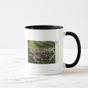 Caneca Vista aérea do noroeste de TownWallace,