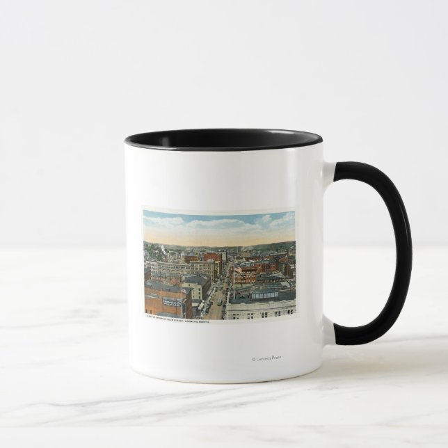 Caneca Vista aérea do norte da rua principal (Direita)