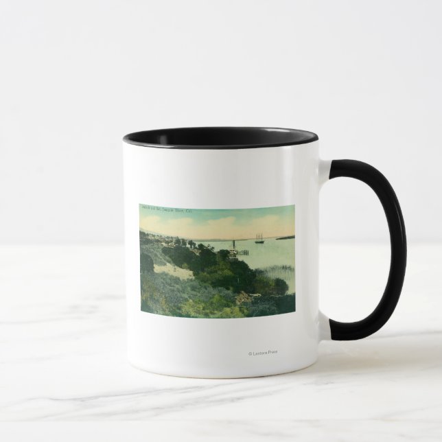 Caneca Vista aérea do rio Antioch e San Joaquin (Direita)