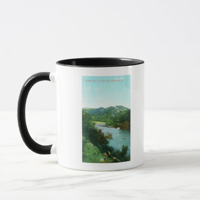Caneca Vista aérea do rio russo em Camp Rosa (Esquerda)