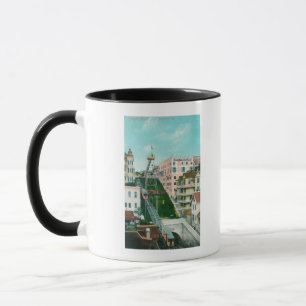 Caneca Vista aérea do trole do vôo dos anjos