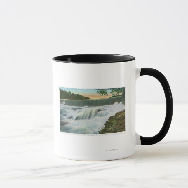 Caneca Vista da barragem no abismo ausível (Direita)