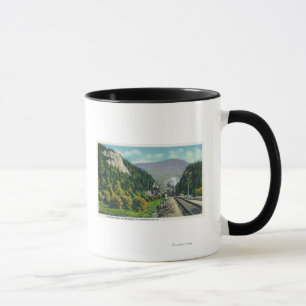 Caneca Vista da cabeça do elefante & do entalhe Entranc
