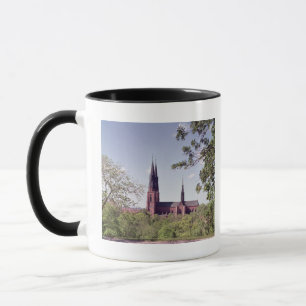 Caneca Vista da catedral de Upsália do castelo