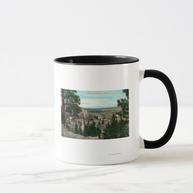 Caneca Vista da cidade através das árvores (Direita)