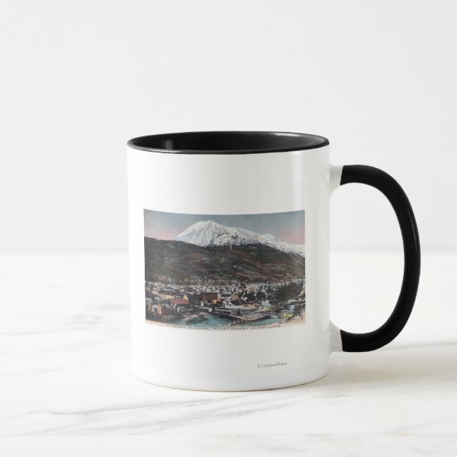 Caneca Vista da Cidade e Monte DeweySkagway, AK (Direita)