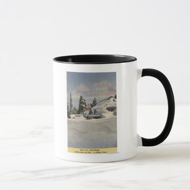 Caneca Vista da cidade no inverno (Direita)