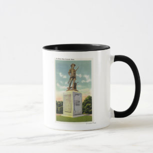 Caneca Vista da estátua minúscula do homem