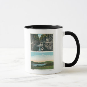 Caneca Vista da falha de Ausable e do lago Saranac