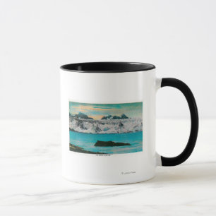 Caneca Vista da geleira de Colômbia, Alaska