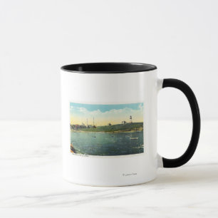 Caneca Vista da Ilha de Cushing de Cabeça Branca