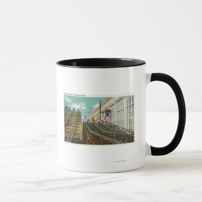 Caneca Vista da montanha russa Steeplechase (Direita)