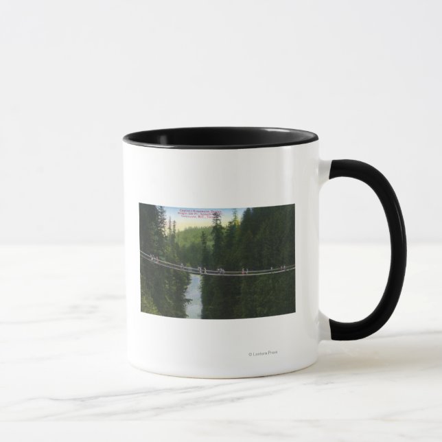 Caneca Vista da ponte de suspensão Capilano (Direita)