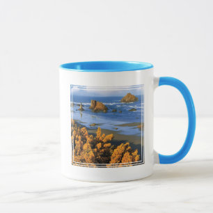 Caneca Vista da Praia de Oregon em Bandon