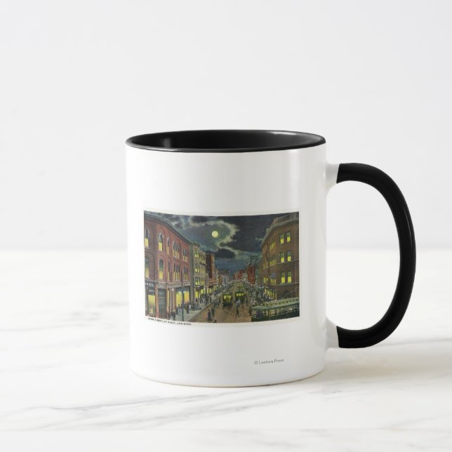 Caneca Vista da Rua Lisboa à Noite (Direita)