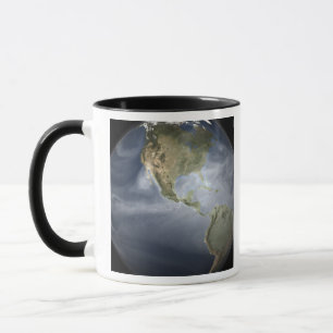 Caneca Vista da Terra do cheio mostrando vapor de água