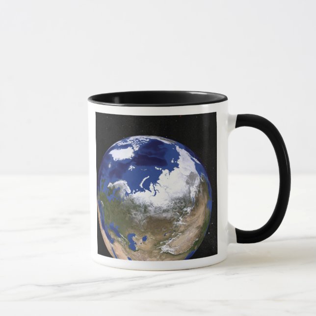 Caneca Vista da Terra mostrando a região do Ártico (Direita)