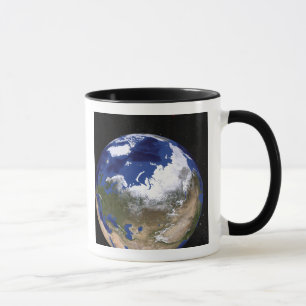 Caneca Vista da terra que mostra a região ártica