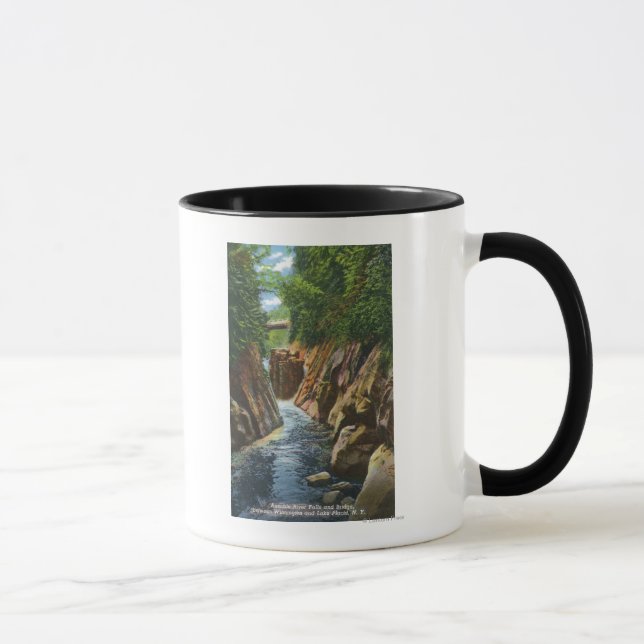 Caneca Vista das cataratas e pontes do rio Ausable (Direita)