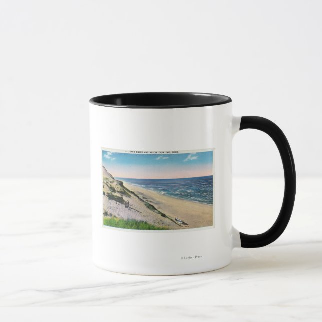 Caneca Vista das dunas de areia e da praia (Direita)