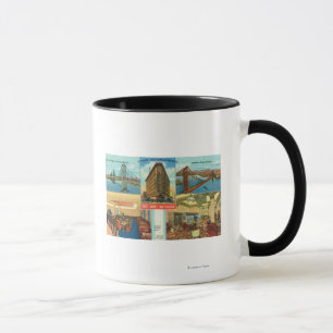 Caneca Vista das pontes, cenas interiores do hotel Shaw