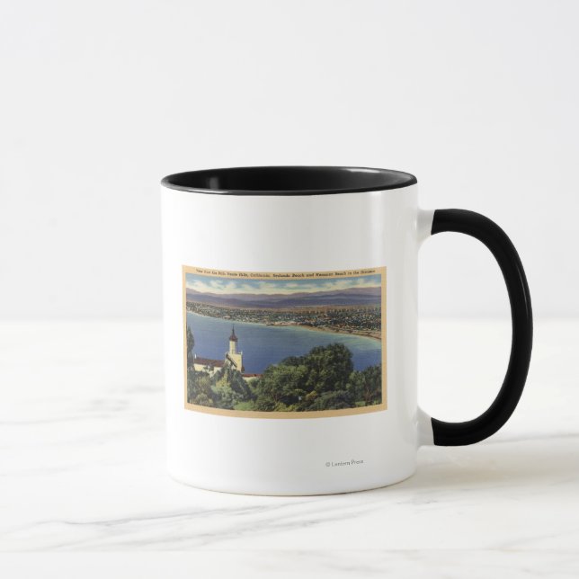 Caneca Vista das praias de Redondo & Hermosa (Direita)