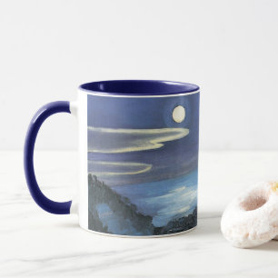 Caneca Vista de Barcelona à Noite por Walter Gramatte