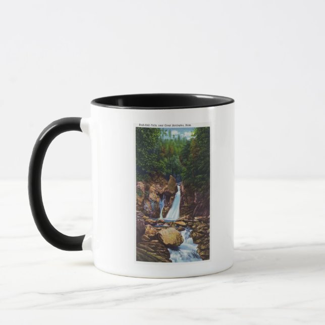 Caneca Vista de Bash-Bish Falls perto do Excelente Barrin (Esquerda)
