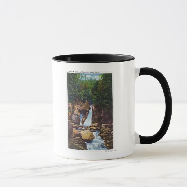 Caneca Vista de Bash-Bish Falls perto do Excelente Barrin (Direita)