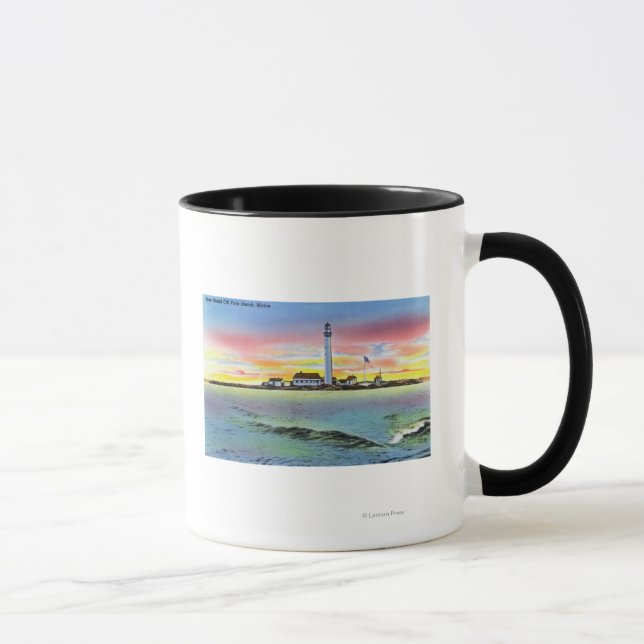 Caneca Vista de Boon Island e farol de York (Direita)