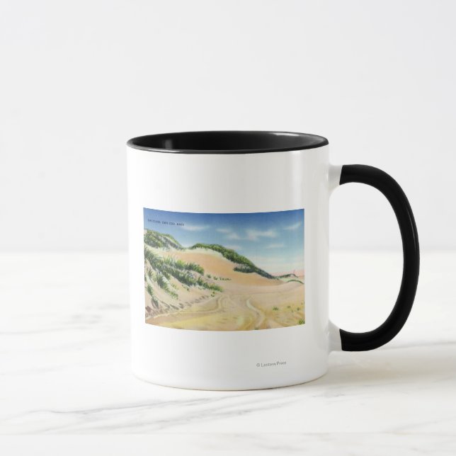 Caneca Vista de Cabo Cod Sand Dunes (Direita)