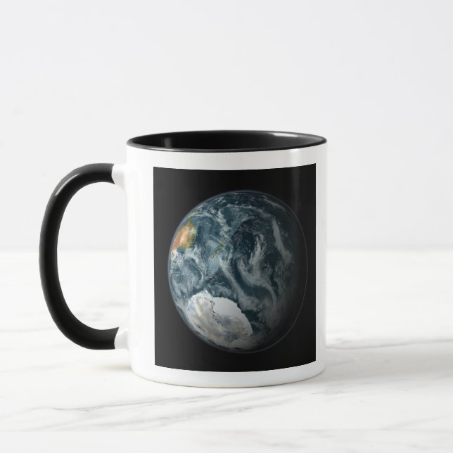 Caneca Vista de cheio da Terra destacando a Antártica (Esquerda)