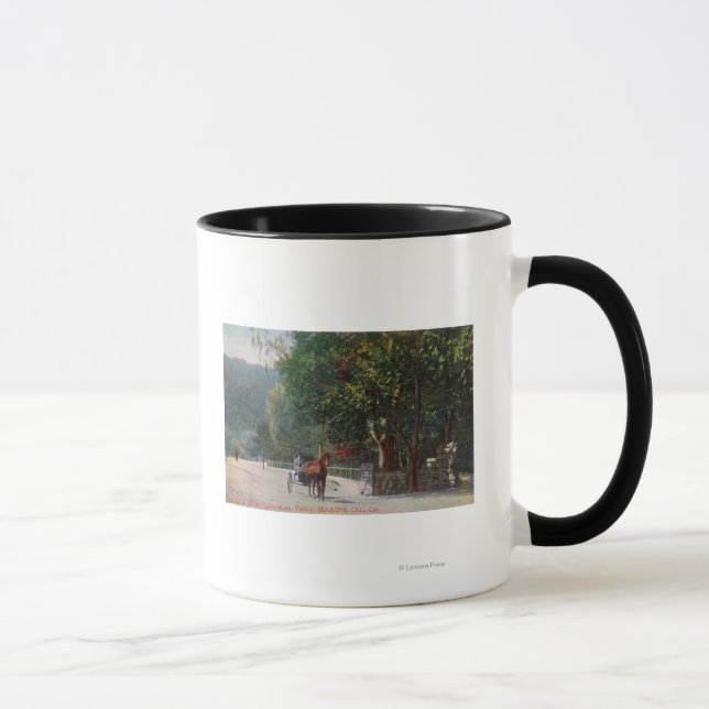 Caneca Vista de Entrada para Shady Lane, Carruagem de Cav (Direita)
