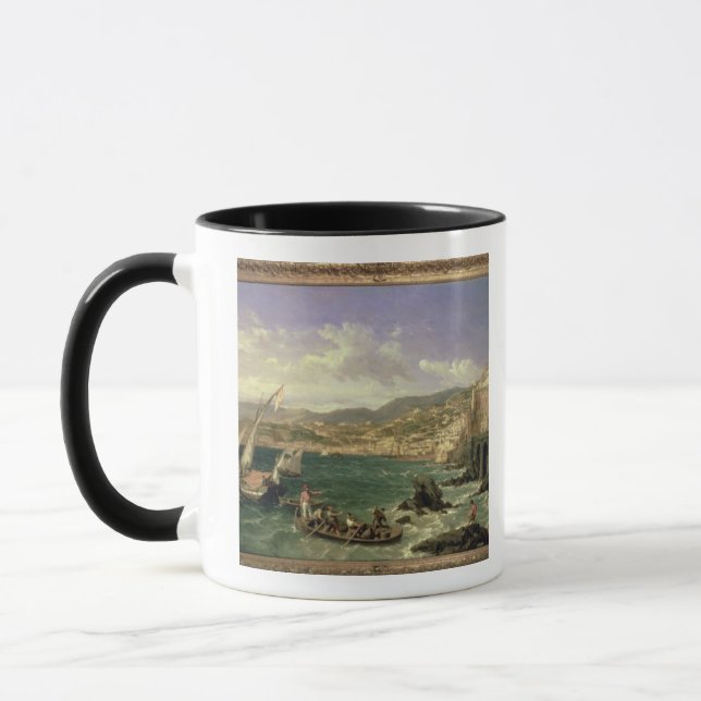 Caneca Vista de Genoa, 1854 (óleo em canvas) (Esquerda)